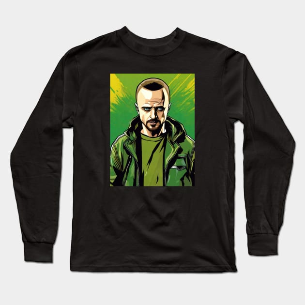 Jesse Pinkman Long Sleeve T-Shirt by Buff Geeks Art